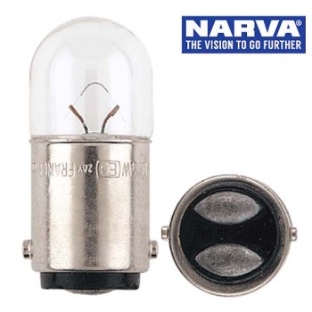 Narva 47150 - 24V 5W BA15d R5W Incandescent Globes (Box of 10)